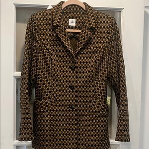 CAbi Women's Black and Gold Geometric Blazer